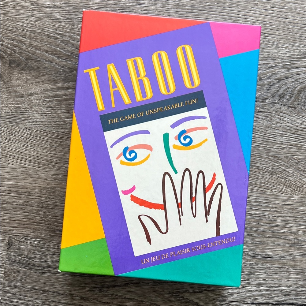 VINTAGE TABOO board Game 1990 Hasbro Canada a Milton Bradley Game *COMPLETE*